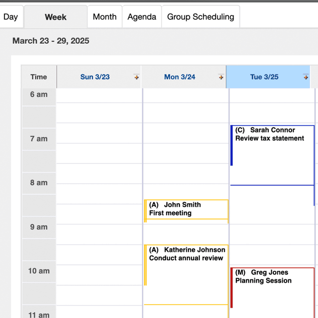 Calendar & scheduling